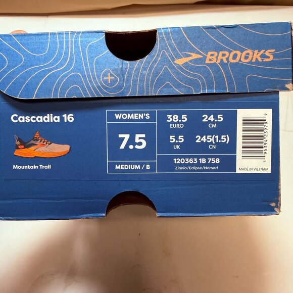 Brooks Women's Cascadia 16 Trail Running Shoes Zinnia Size 7.5 NEW - Picture 6 of 6